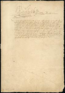 Letter from Queen Elizabeth I to the Mayor of Coventry regarding the care and imprisonment of Mary, Queen of Scots